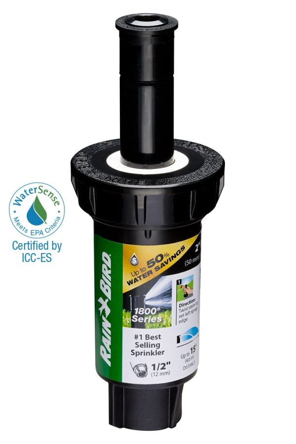 1802FDSPRS – 2 in Pop-up Spray Head – Full Pattern Dual Spray (360°) 15 ft Range with Pressure Regulator