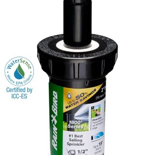 1802HDSPRS – 2 in Pop-up Spray Head – Half Pattern Dual Spray (180°) 15 ft Range with Pressure Regulator