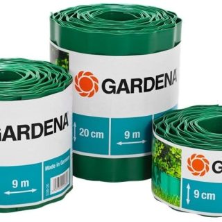 Lawn Edging (Green) 15cm High x 9m Roll - GARDENA