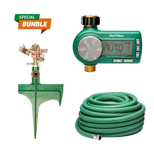 Bundle Premium Hose plus Brass Impact Sprinkler and Battery Timer