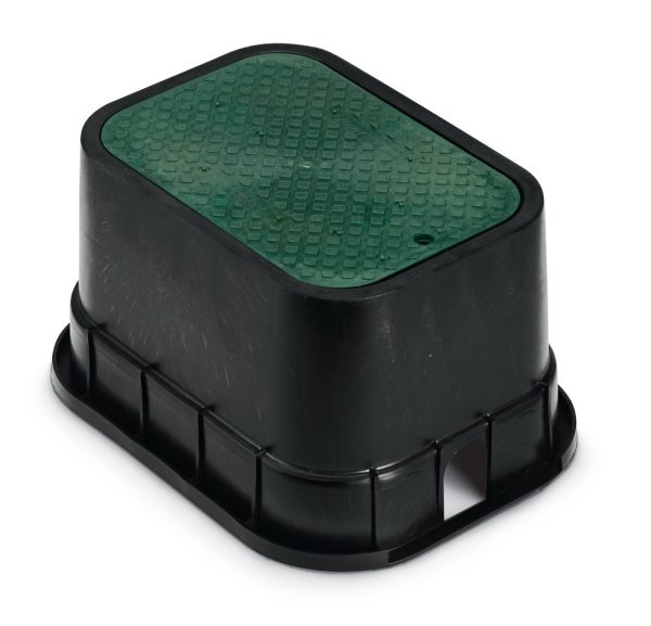 PVBSTD - 12 in. PVB Standard Valve Box - Black Body & Drop-in Green Lid